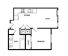 One bedroom floor plan